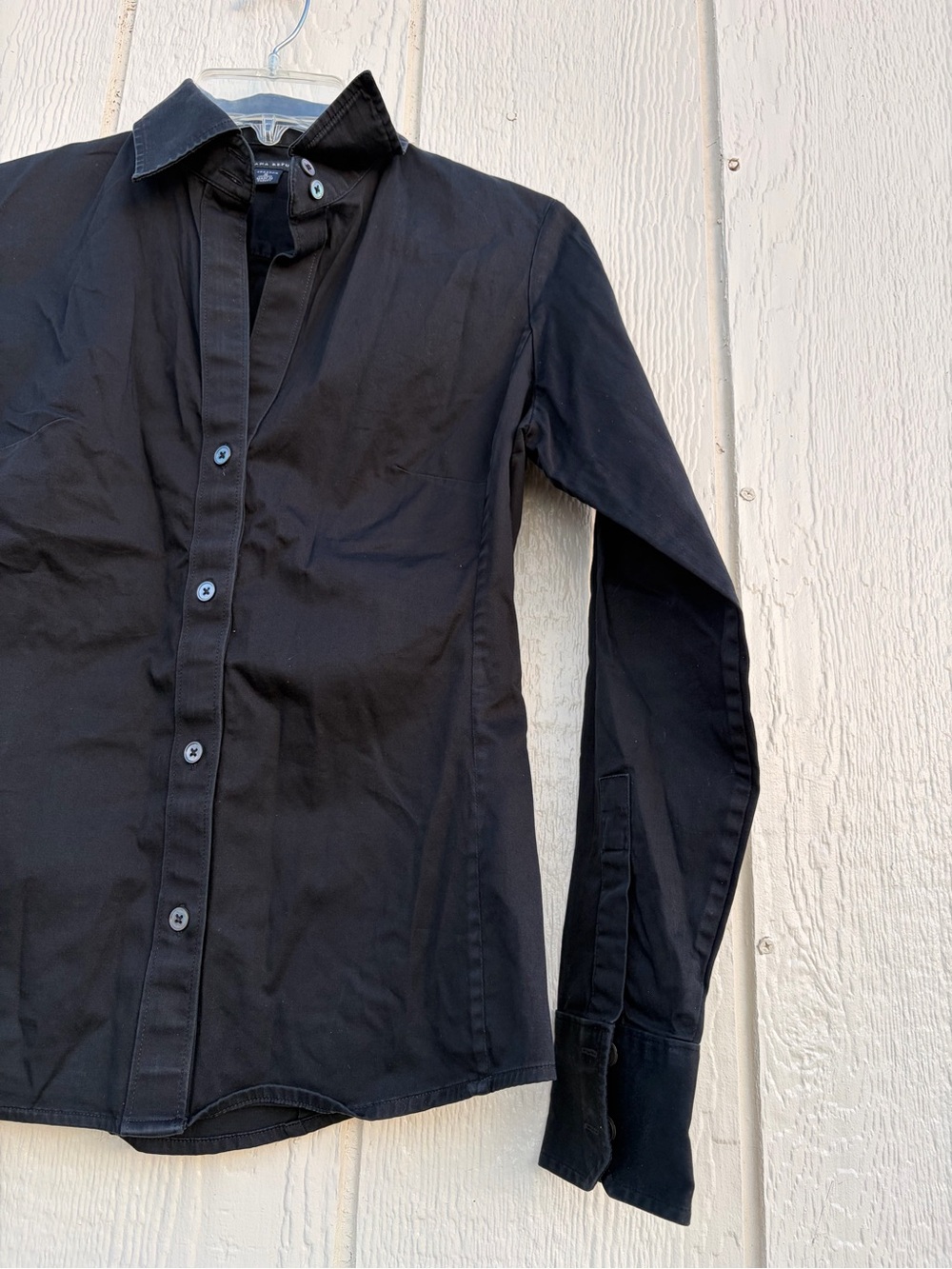 Banana Republic Black Button-Down Dress Shirt Women’s Size S - Picture 3 of 16